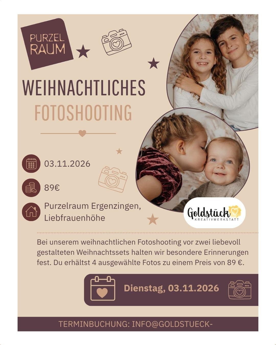Weihnachtliches Fotoshooting